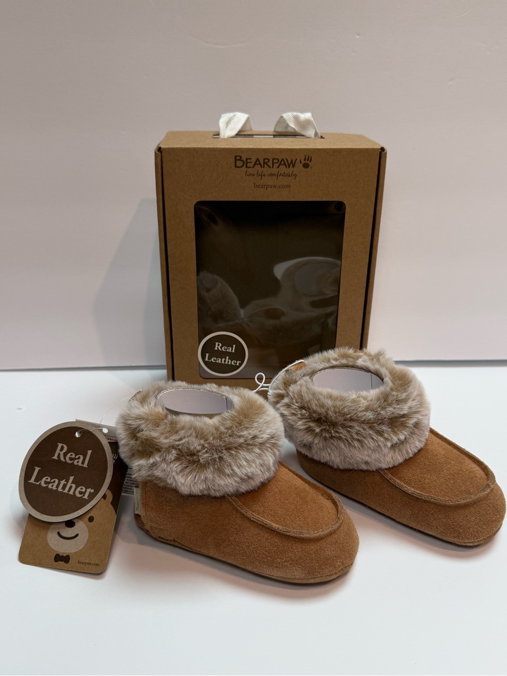 Bearpaw Leather Baby Shoes - Size 6-12 months - New in Box